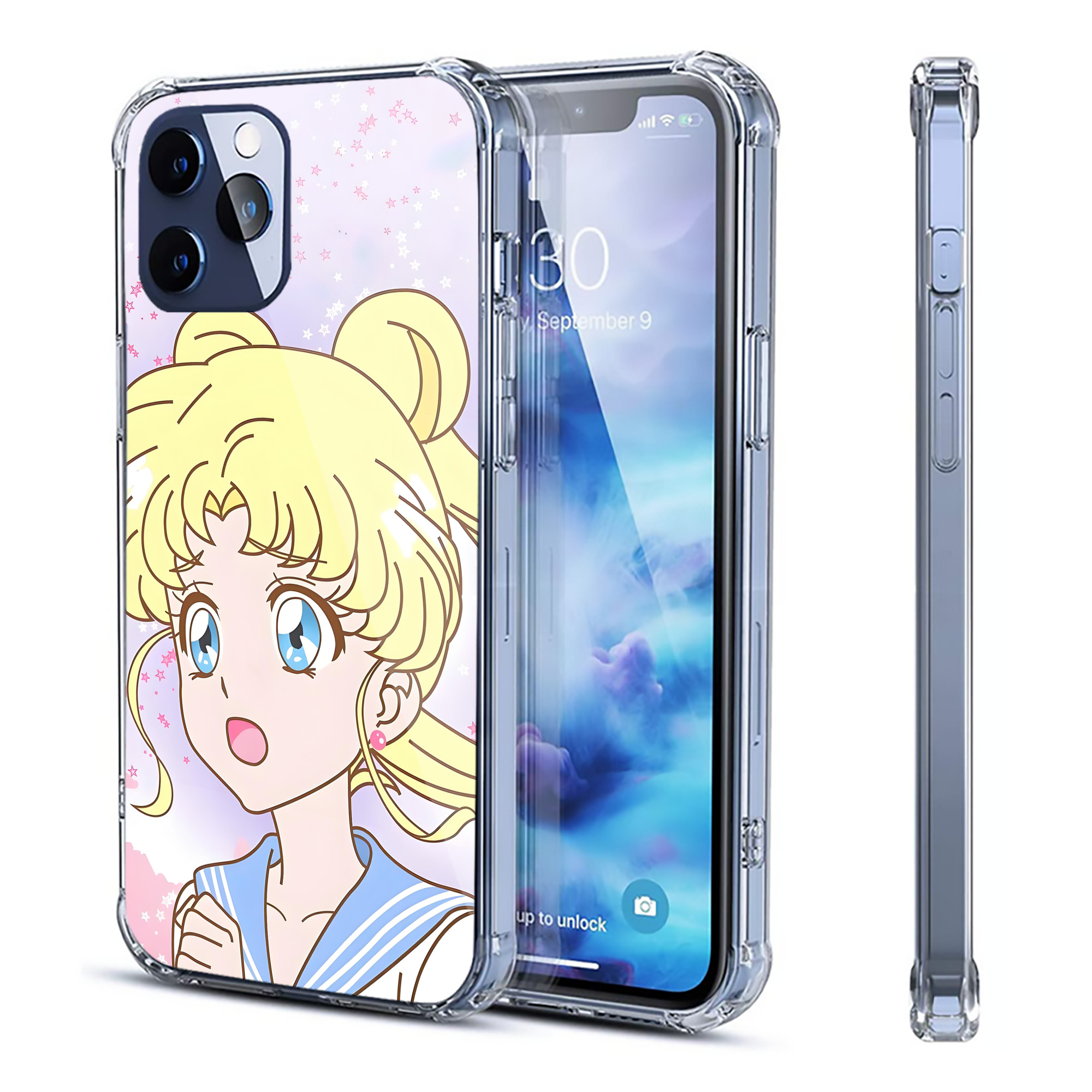 （画像用） 美少女戦士セーラームーン Sailor Moon 【iPhone 12シリーズ対応】透明スマホケース（クリアソフトケース）